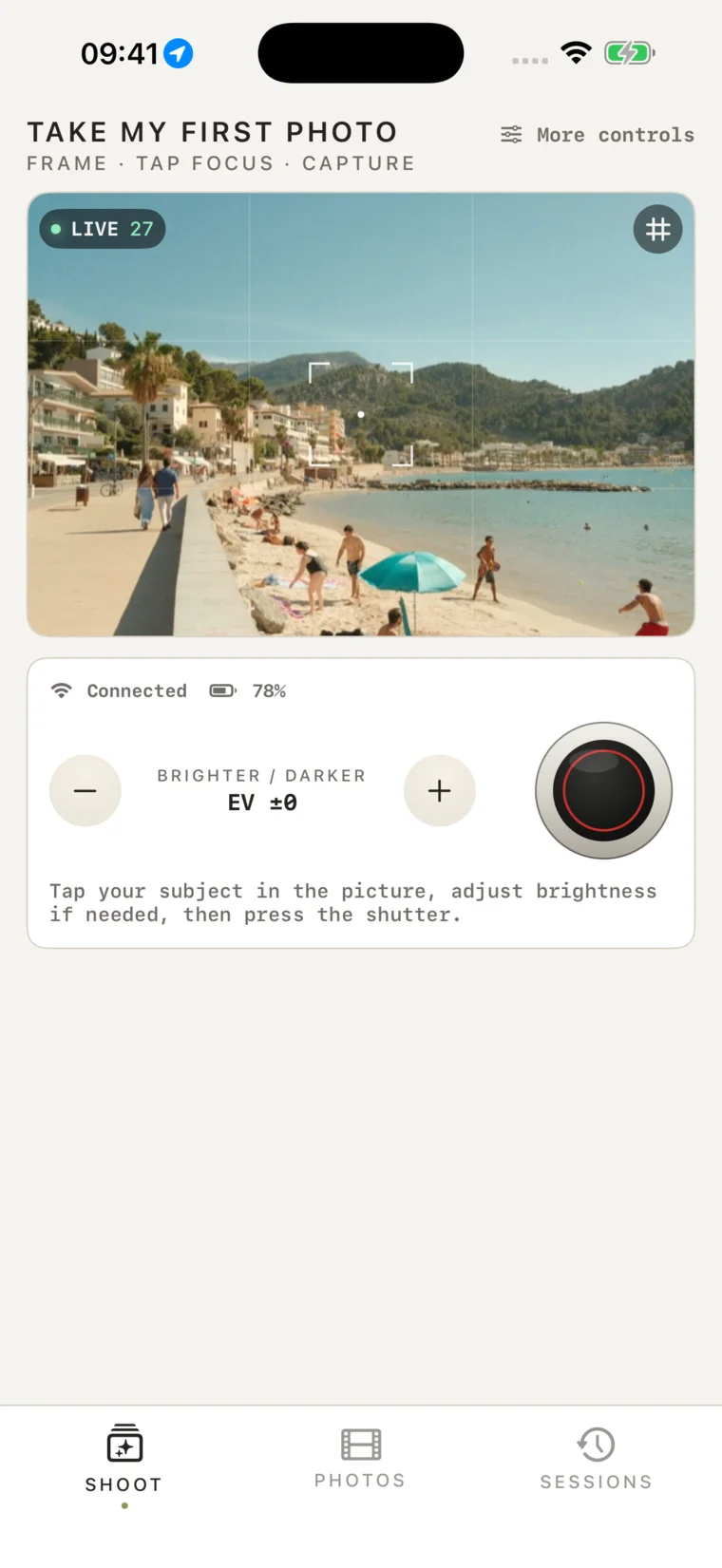 Guided capture on iPhone in light mode